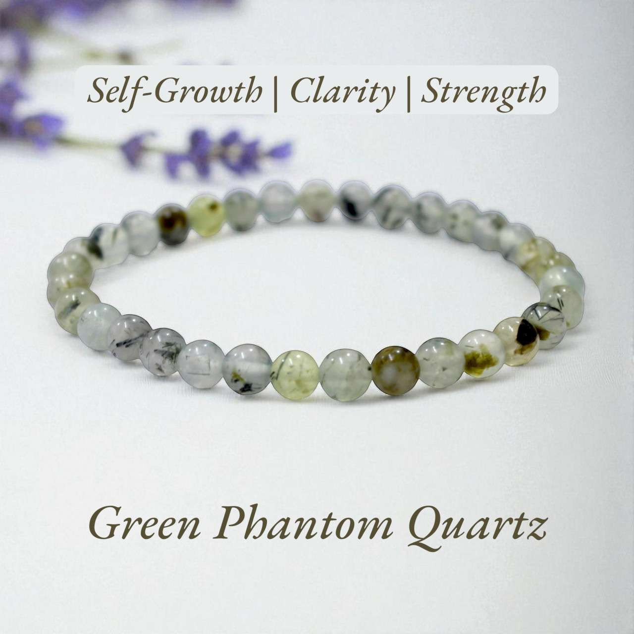 Green Phantom Quartz Bracelet Wholesale 6 mm Beads