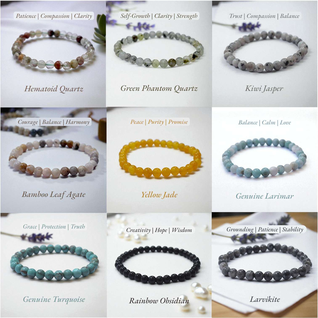 XPBand ENERGY BRACELET ホワイト White Jade Bracelet Wholesale - 6 mm Energy Beads
