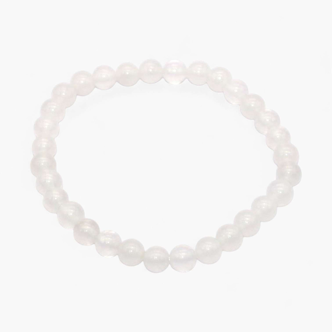 XPBand ENERGY BRACELET ホワイト White Jade Bracelet Wholesale - 6 mm Energy Beads