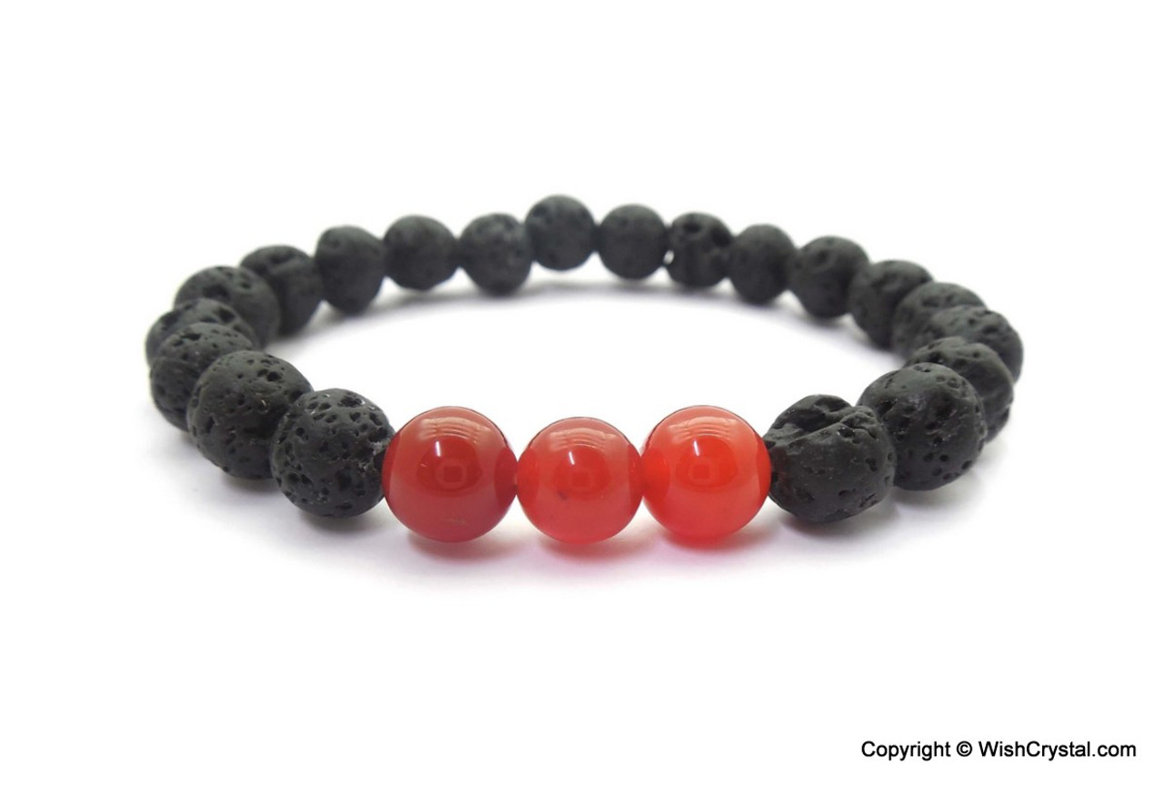 Metaphysical Wholesale Supplier of Carnelian & Lava Beads Chakra Bracelet  in United States