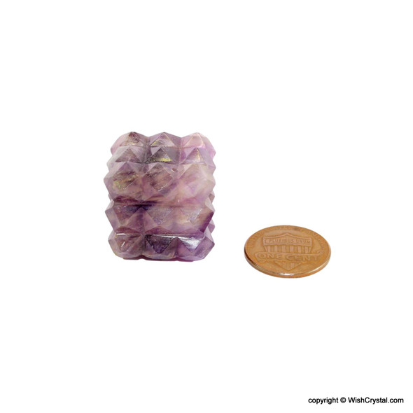 Amethyst Pyramid Cube Aura Energy Generator with 54 Points Amethyst Pyramid Cube Aura Energy Generator with 54 Points