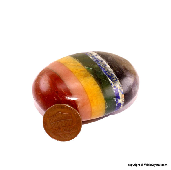 Chakra Stones bonded Palm Worry Stone Chakra Stones bonded Palm Worry Stone