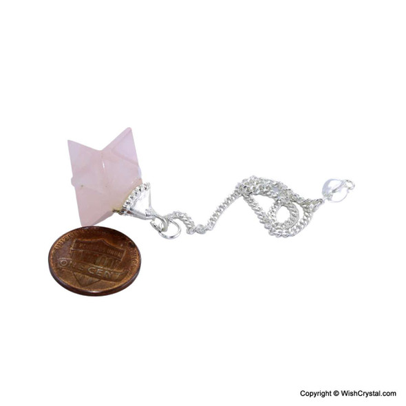 Rose Quartz Merkaba Star Pendulum