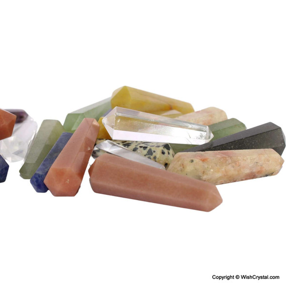 Bag of 20 assorted lot of double terminated Crystal Points Bag of 20 assorted lot of double terminated Crystal Points