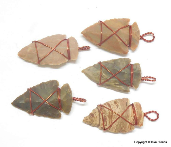 Arrowhead Wire Wrapped Pendant