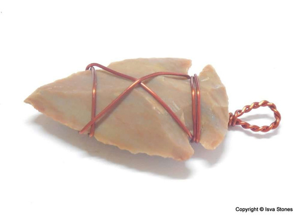 Arrowhead Wire Wrapped Pendant