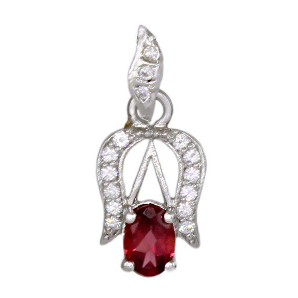 Sterling Silver horse-shoe Gemstone pendant