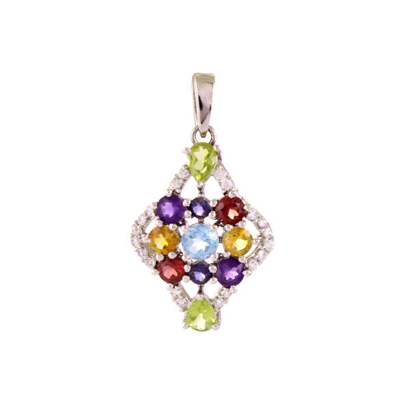 Victorian Motif Gemstone Pendant