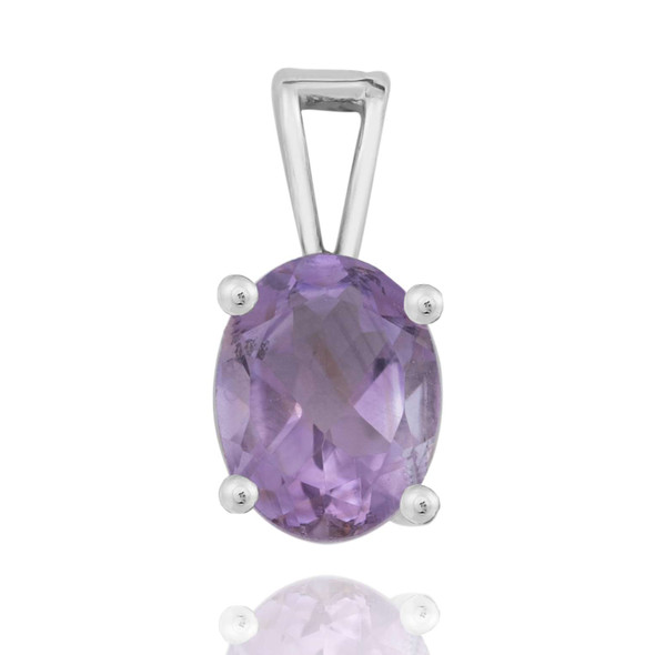 Elegant Sterling Silver Gemstone Pendant 9 X 7 mm Elegant Sterling Silver Gemstone Pendant 9 X 7 mm