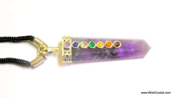 Amethyst Chakra Flat Pendant Amethyst Chakra Flat Pendant