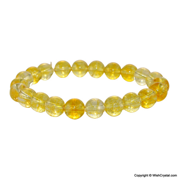 Citrine 8 mm Round beads bracelet