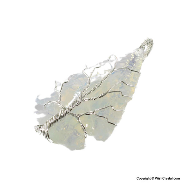 Opalite Arrowhead wire wrap pendant - Tree of life design Opalite Arrowhead wire wrap pendant - Tree of life design