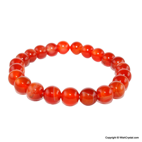 Carnelian Beads Bracelet - 8 mm