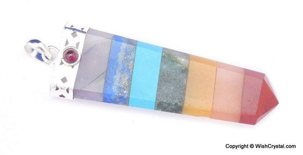 Chakra Stones Bonded Flat Pendant