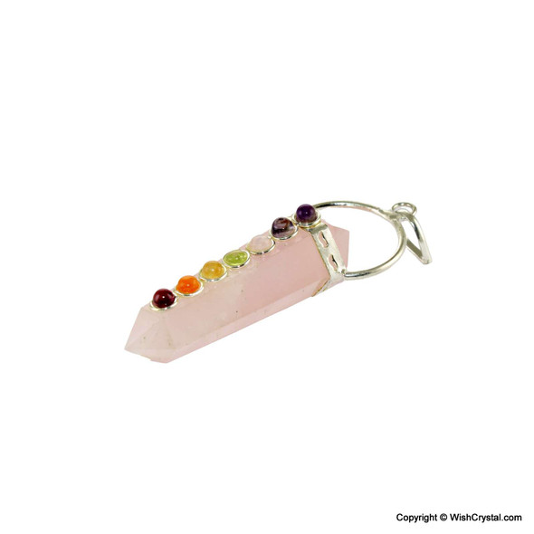 Rose Quartz Double terminated Chakra pendant Rose Quartz Double terminated Chakra pendant