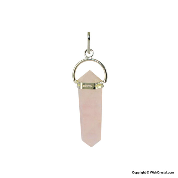 Rose Quartz Double Terminated Point Pendant