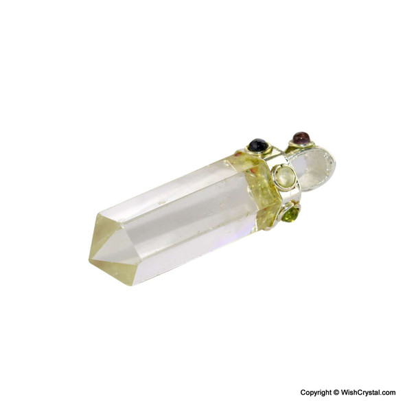 Natural Crystal Quartz Chakra Pendant