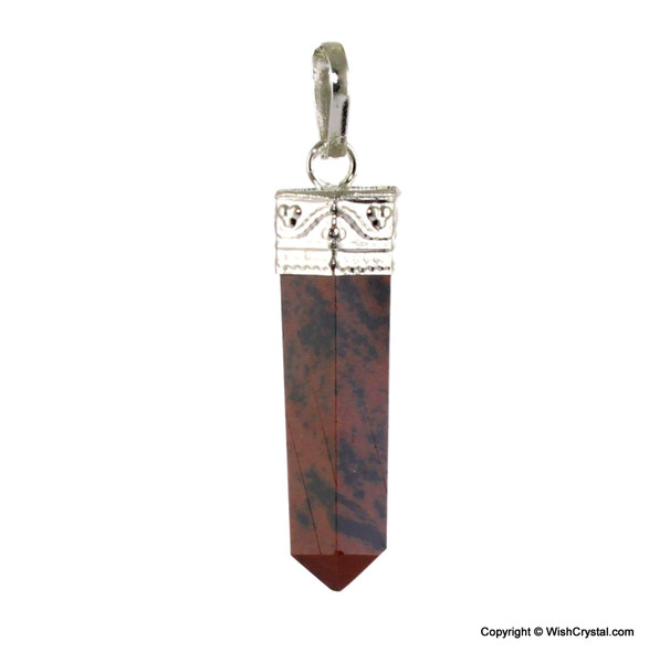 Mahogany Jasper Crystal Point pendant