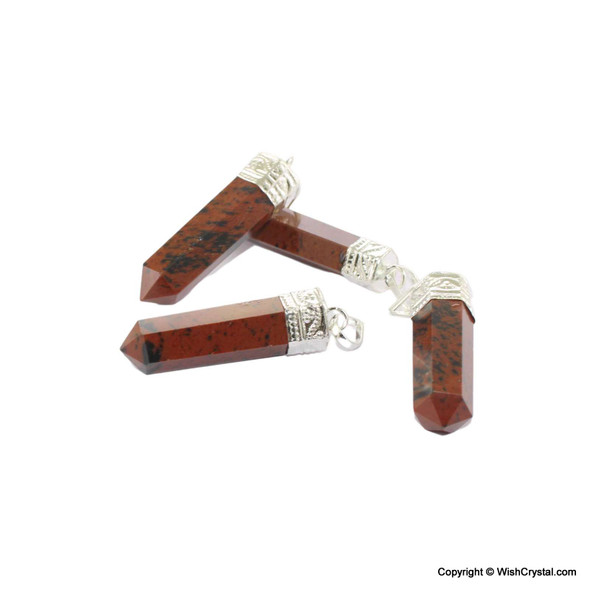 Mahogany Jasper Crystal Point pendant