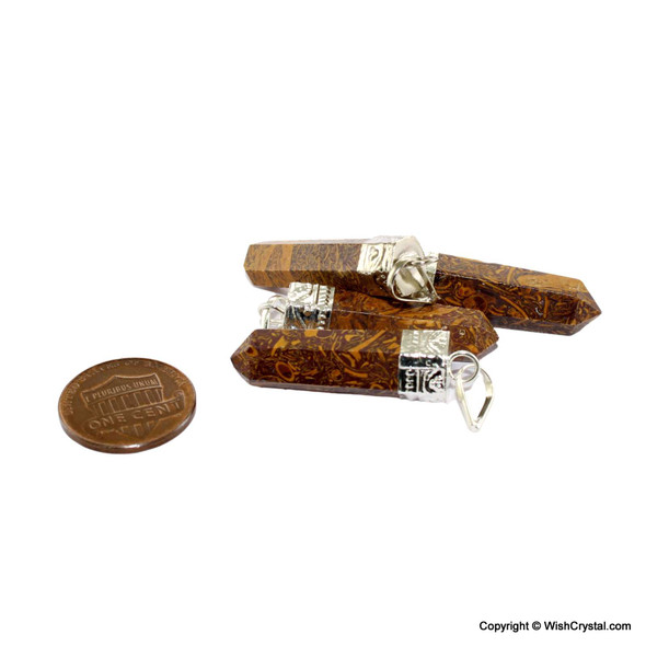 Calligraphy Stone Crystal Point Pendant Calligraphy Stone Crystal Point Pendant