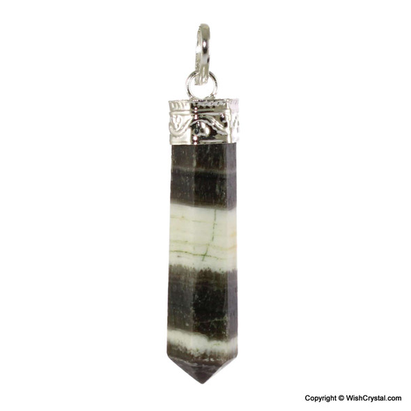 Mexican Agate Crystal Point Pendant