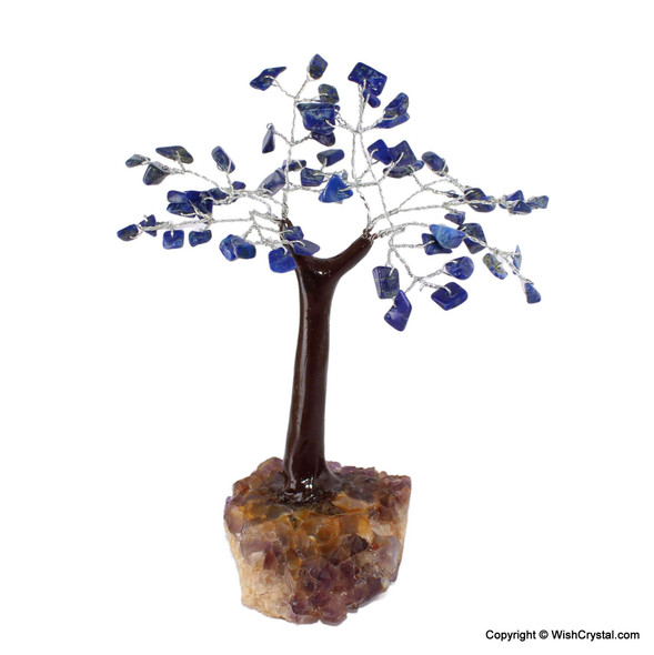 Lapis Lazuli Tree with natural cluster base - 5 inch