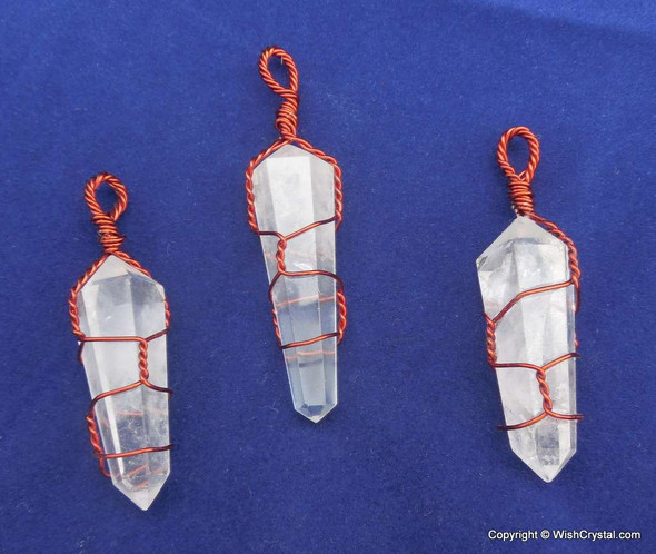 Crystal DT Wire Wrapped Pendant