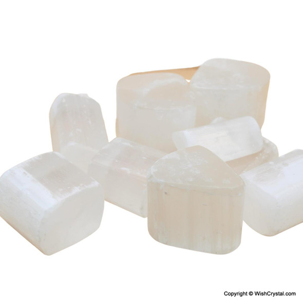 Selenite Tumbles Bag per kilogram Selenite Tumbles Bag per kilogram