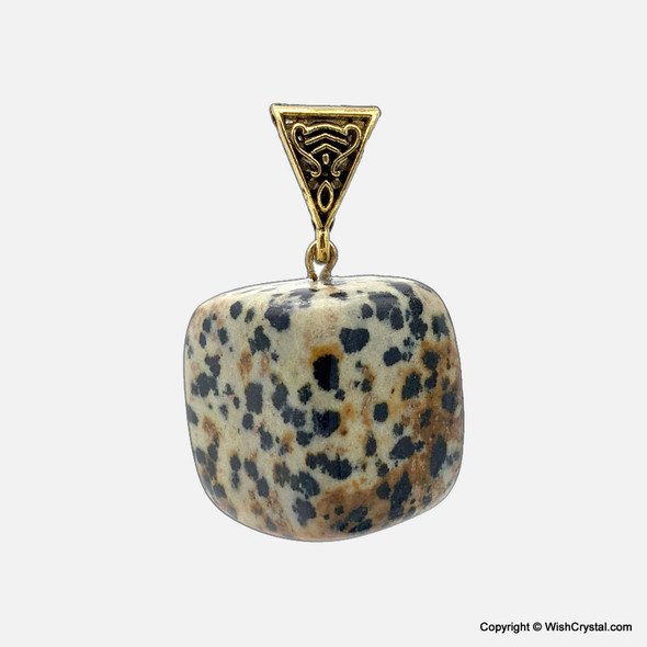 Dalmatian Jasper Tumble Stone Pendant