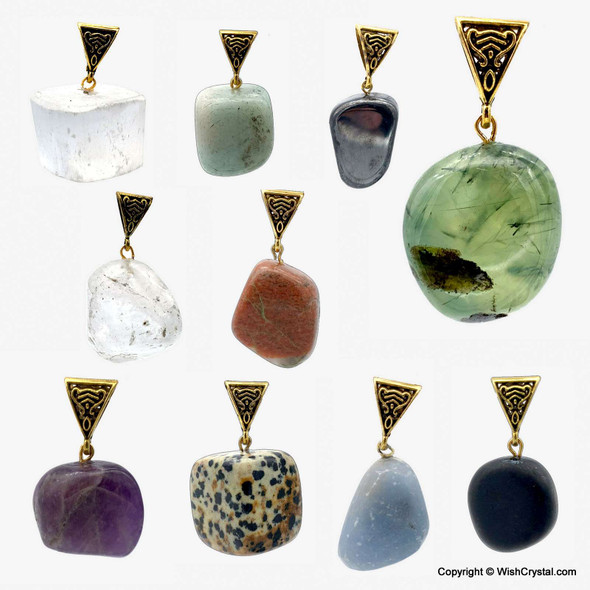 Bag of 10 assorted Tumble Stone Pendant