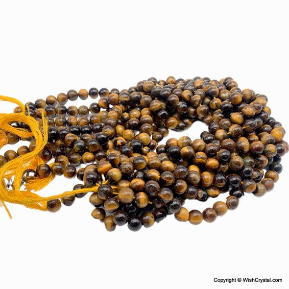 Tiger Eye 8 mm round beads strand - 12 inch Tiger Eye 8 mm round beads strand - 12 inch
