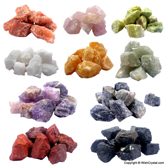 Bag of 20 natural raw crystal stones 1 to 2 inch