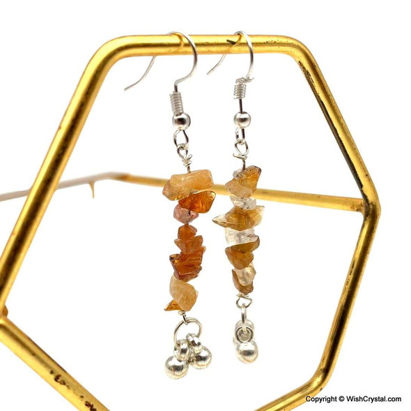 Citrine chips earrings 2-inch Citrine chips earrings 2-inch