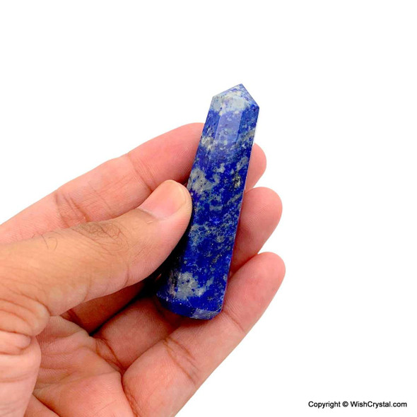 Lapis Lazuli 8-sided obelisk tower - 2 1/2 inch Lapis Lazuli 8-sided obelisk tower - 2 1/2 inch