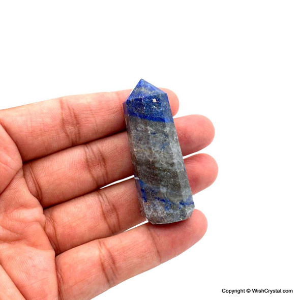 Lapis Lazuli 8-sided obelisk tower - 2 inch
