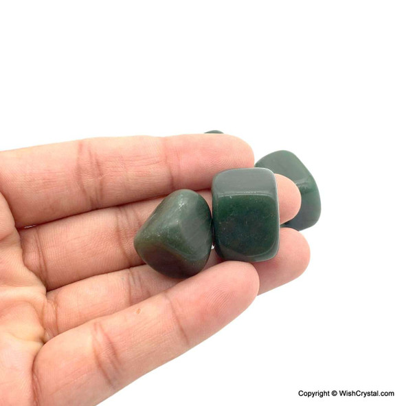 Green Aventurine Tumbles stone bag per kilogram