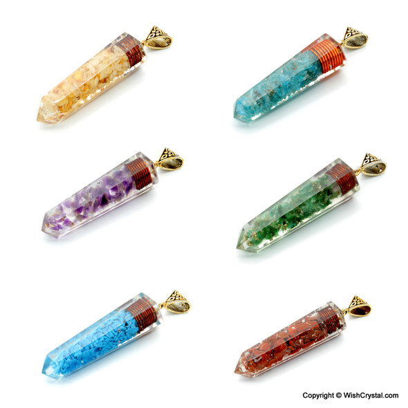 Compre 7 Chakra Stone Protection Crystal Necklace Hexagonal Pointed Energy  Necklace