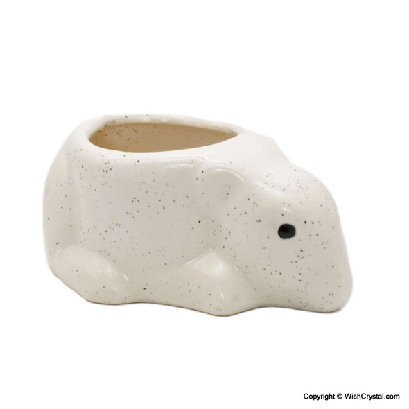 Guinea Pig Figurine Ceramic Crystal Container Home Décor