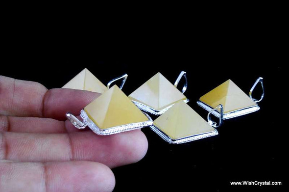Yellow Quartz Pyramid Pendant