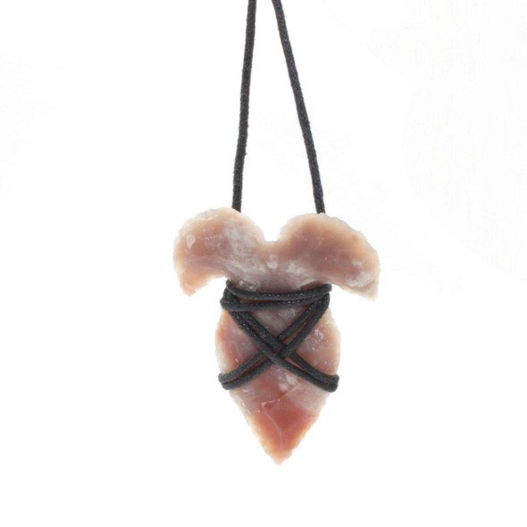 Agate Arrowhead Red-Indian Pendant necklace - Horn Design Agate Arrowhead Red-Indian Pendant necklace - Horn Design
