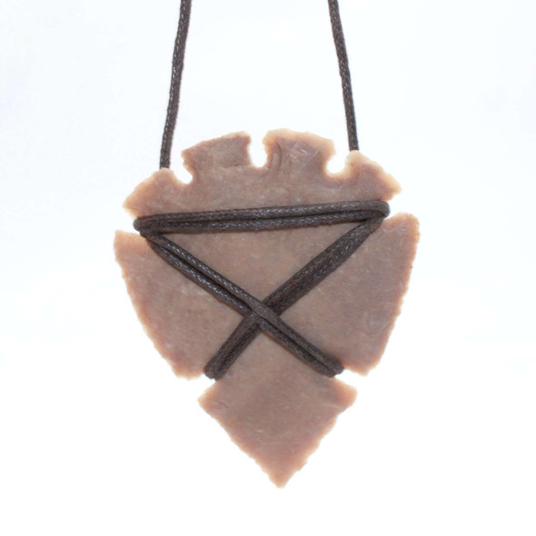 Agate Arrowhead Red Indian Pendant necklace - Wide Multi Etched Design Agate Arrowhead Red Indian Pendant necklace - Wide Multi Etched Design