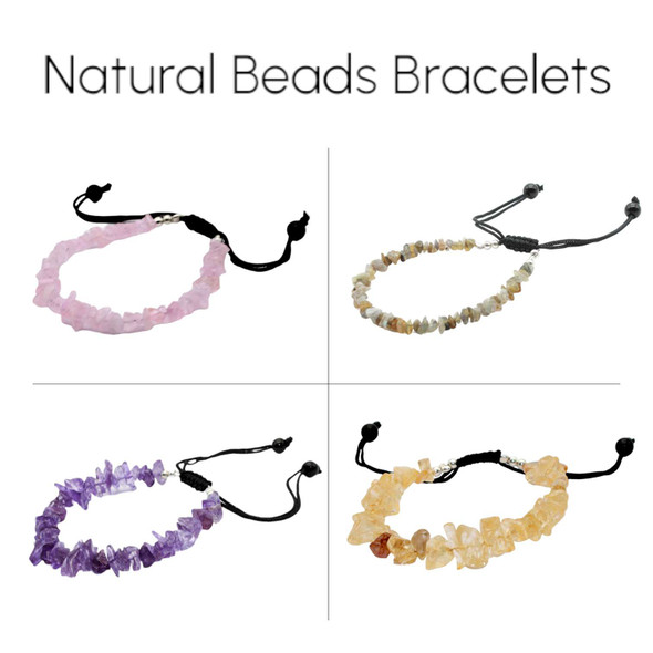 Natural Crystal Chips Adjustable Bracelet Natural Crystal Chips Adjustable Bracelet