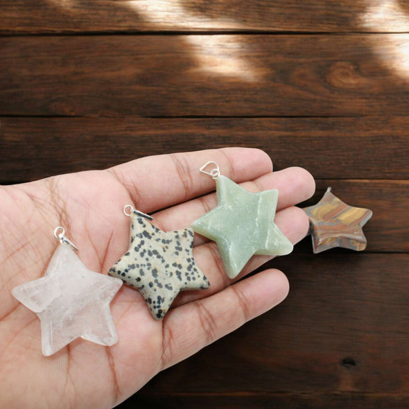 Bag of 10 assorted crystal flat-star pendant Bag of 10 assorted crystal flat-star pendant