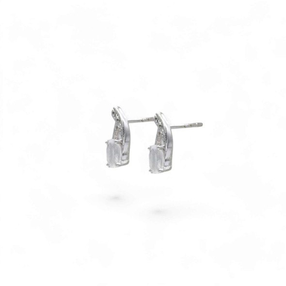 Rainbow moonstone sterling silver earrings Rainbow moonstone sterling silver earrings