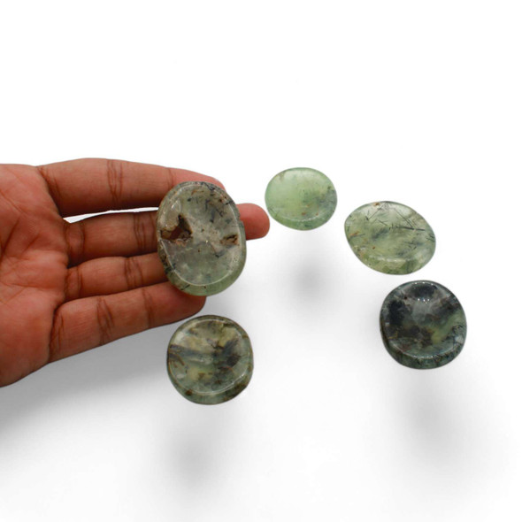 Prehnite Oval Worry / Thumb Stones