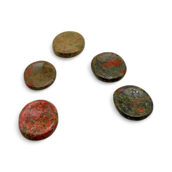 Unakite Oval Thumb / Worry Stones Unakite Oval Thumb / Worry Stones