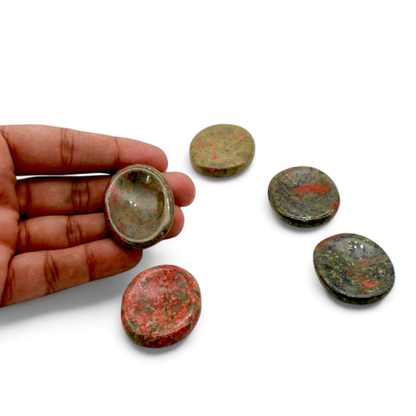 Unakite Oval Thumb / Worry Stones Unakite Oval Thumb / Worry Stones