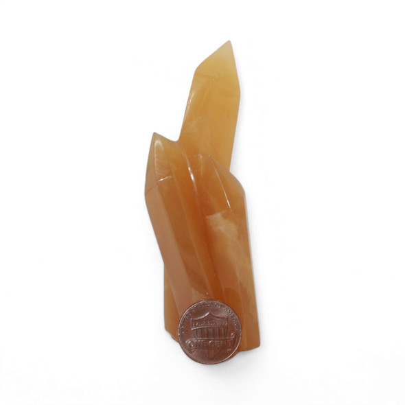 Yellow Calcite Natural Polished Crystal Point - 90 Grams