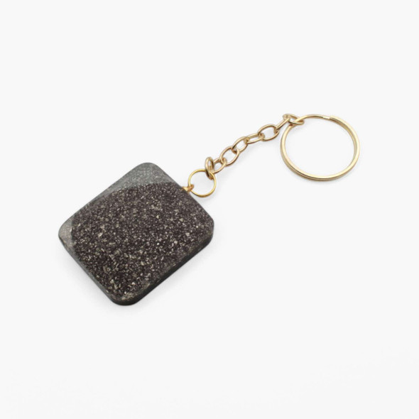 Pyrite Orgonite Square Keychain - Customizable