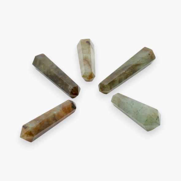 Labradorite double terminated points 1 1/2 to 2 inch Labradorite double terminated points 1 1/2 to 2 inch